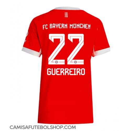 Camisa de time de futebol Bayern Munich Raphael Guerreiro #22 Replicas 1º Equipamento Feminina 2025-26 Manga Curta